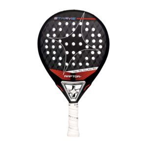 Starvie Raptor Plus 2026 padelracket, zwart en rood design