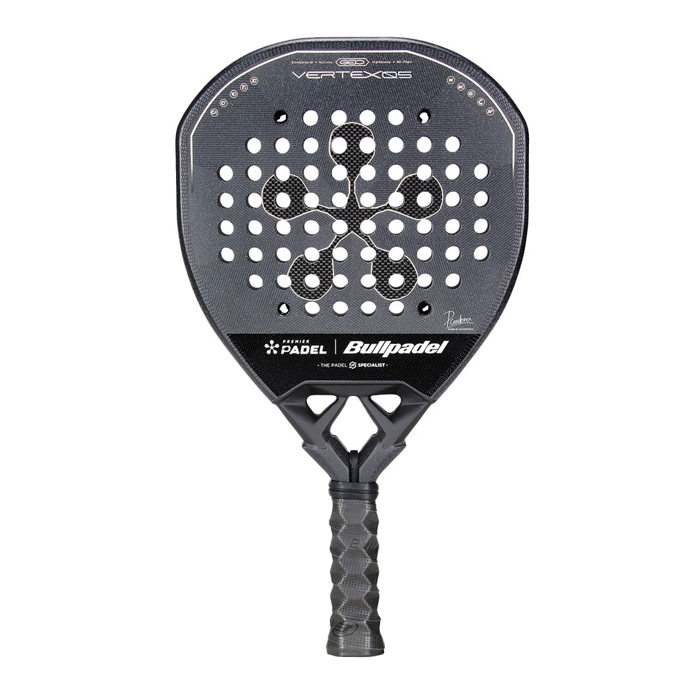 Bullpadel Vertex 05 Geo Premier padel racket, rood en zwart design