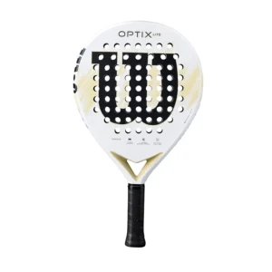 Wilson Optix Lite witte tennisracket, zijkant weergegeven