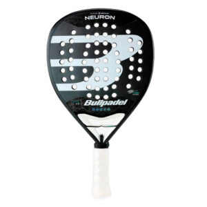 BULLPADEL NEURON 2024 padelracket met zwarte en blauwe afwerking