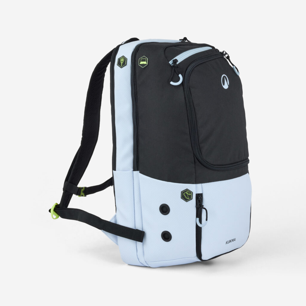 Blauwe padelrugzak PBP Elite 30 liter met zwarte accenten