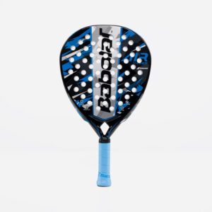 Padelracket air v-inner zwart met geel detail voor volwassenen
