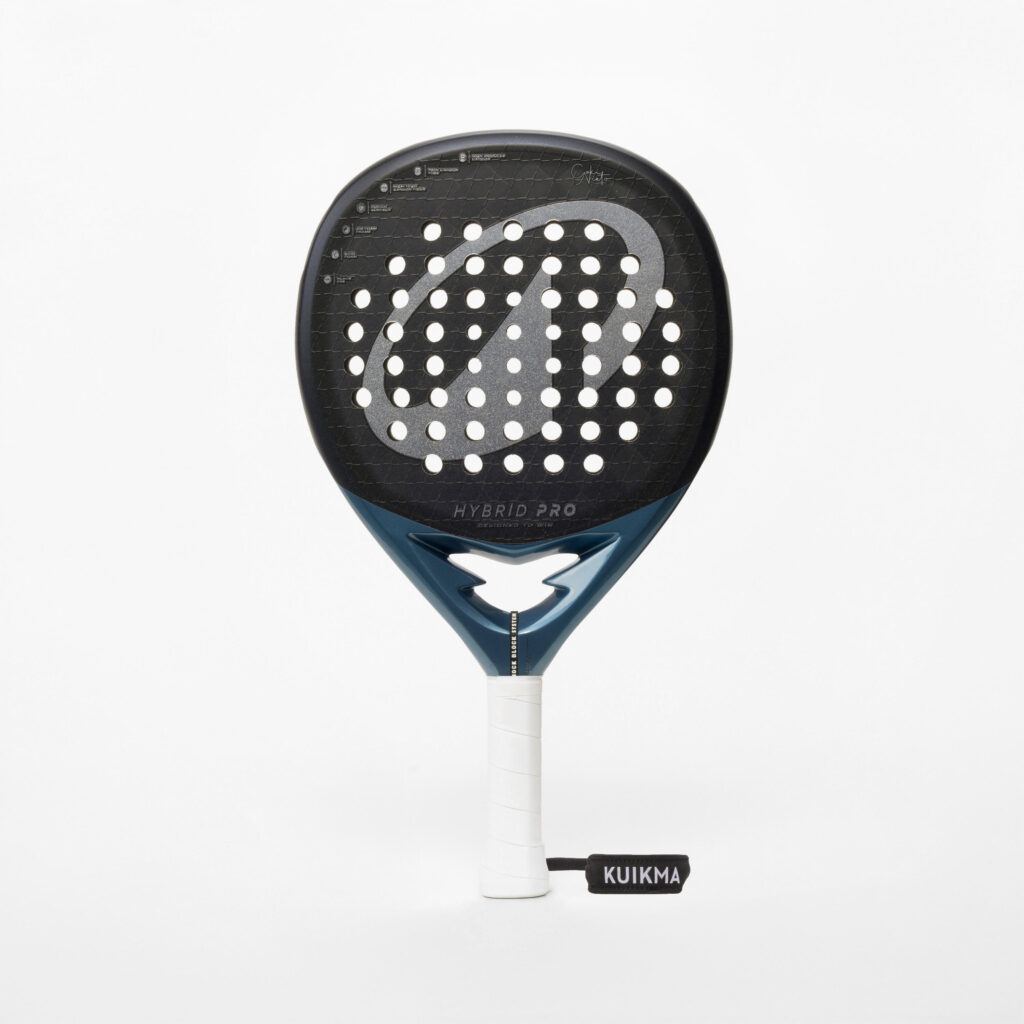 Padelracket Hybrid Pro Coki Nieto in zwart met details