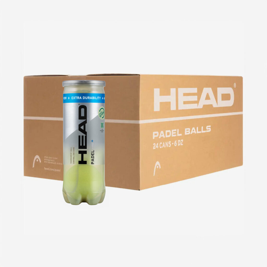 Gasgevulde padelballen Padel Pro+ in doos, 24 kokers met ieder 3 ballen