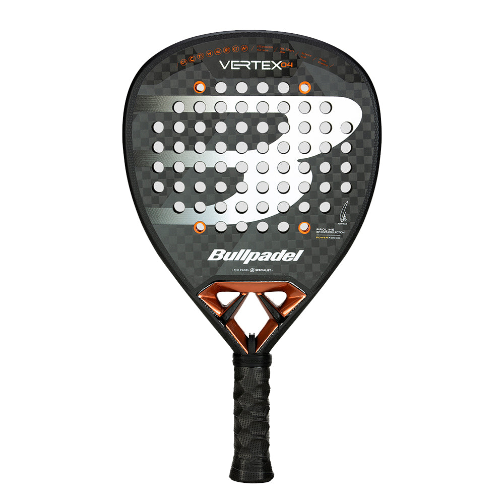 Bullpadel Vertex 04 2025 Juan Tello padel racket in zwart en rood