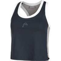 HEAD Play Crop Tanktop voor dames in donkerblauw en wit