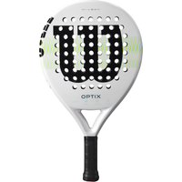 Wilson Optix V1 tennisracket met zwarte en witte accenten