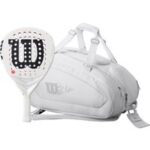 Wilson Bela LS V3 Plus rackettas zwart met wielen en handvat