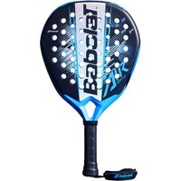 Babolat Air Vertuo 2026 padel racket in zwart met blauwe accenten