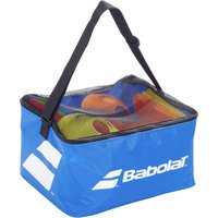 Babolat trainingsset met rode en oranje doelmarkeringen voor tennisplein