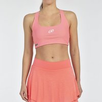 Bullpadel Eleve 25V tanktop dames in koraalkleur, sportieve padelmode
