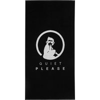 Zwarte handdoek Quiet Please Performance 70x140cm