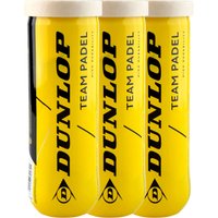 Dunlop Team Padel ballen gele verpakking met drie stuks