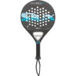Siux Optimus 5 Air padelracket met zwarte en blauwe afwerking