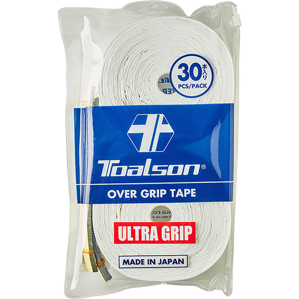 Toalson Ultra Grip tennisgrepen pak van 30 stuks wit