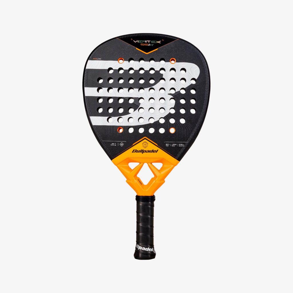 Zwarte padelracket Vertex 05 Comfort 27 met ergonomisch ontwerp