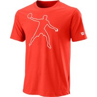 Wilson Bela Tech II heren t-shirt in oranje en wit