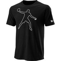Wilson Bela Tech II T-shirt heren in zwart en wit uitvoering