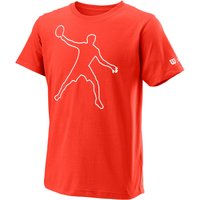 Wilson Bela Tech II t-shirt voor jongens in oranje en wit