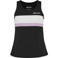 Babolat zwarte padel tanktop voor dames, voorkant zichtbaar