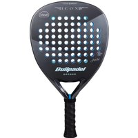 Bullpadel Icon Cloud 25 padel racket in zwart en wit design.