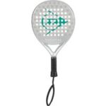 Dunlop Megamax Silver padel racket met zwart-zilveren design