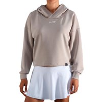 Beige damessweater met capuchon in zachte, comfortabele stof