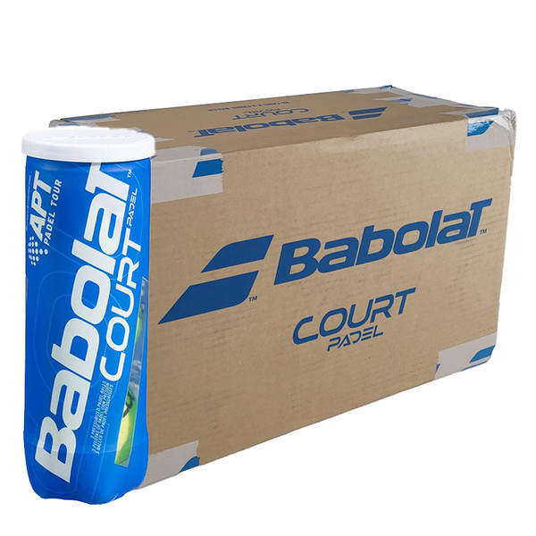 Babolat Court Padel tennisballen, doos met zes dozijn ballen.