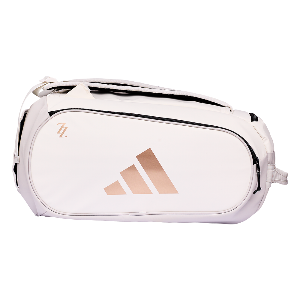 Adidas Tour Zidane paletero wit met zwart accent en logo's