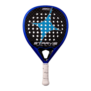 STARVIE DRAX 2027 padelracket met blauwe en oranje details