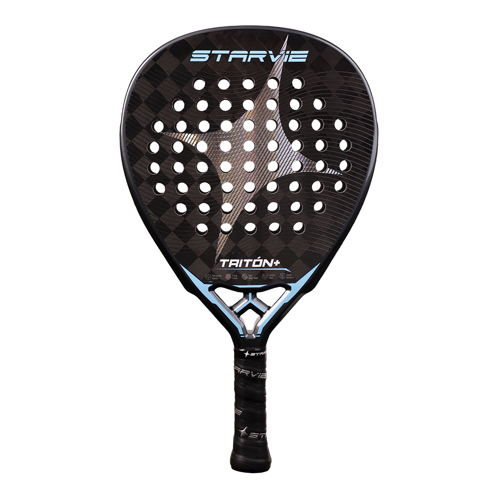 STARVIE TRITON + Power 2027 padel racket geïsoleerd op witte achtergrond