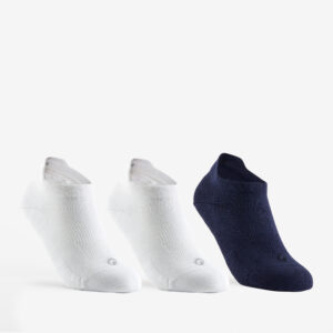 Witte en marineblauw sportsokken voor kinderen, 3 paar set.