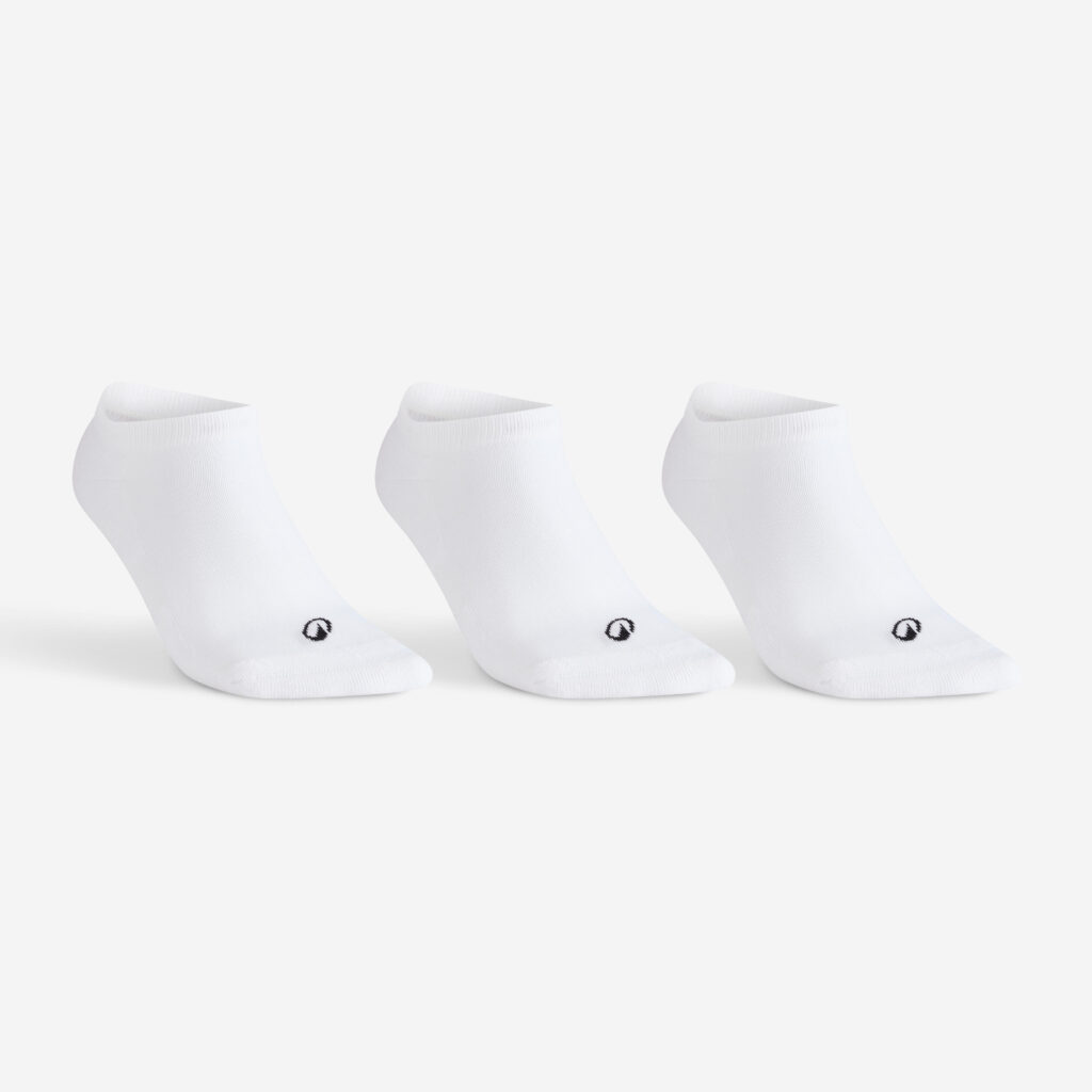Witte lage tennissokken RS 100, 3 paar verpakking