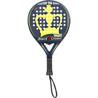 Black Crown Wolf padel racket met zwart design en wolflogo